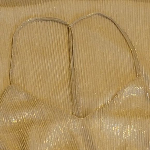 ❣️HP❣️Champagne gold/silver shimmer halter strap flare mini cocktail dress Sz:M - Picture 6 of 6